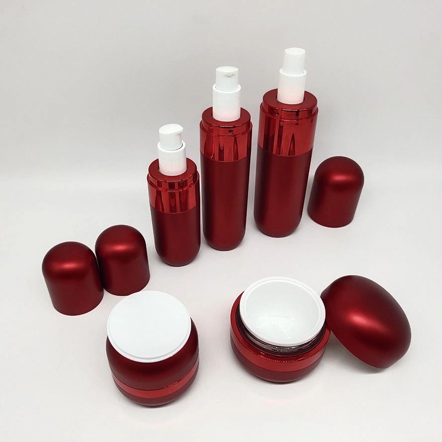 Empty Plastic Bottle Cream Jar Set for Luxury High Quality Cosmetic Packaging