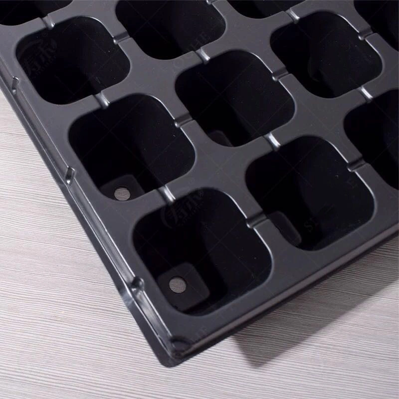 Widely Used Black Plastic Rice Seedling 128 Cells Seed Trays Plant Nursery Trays for Agriculture/Greenhouse/Farm/Garden