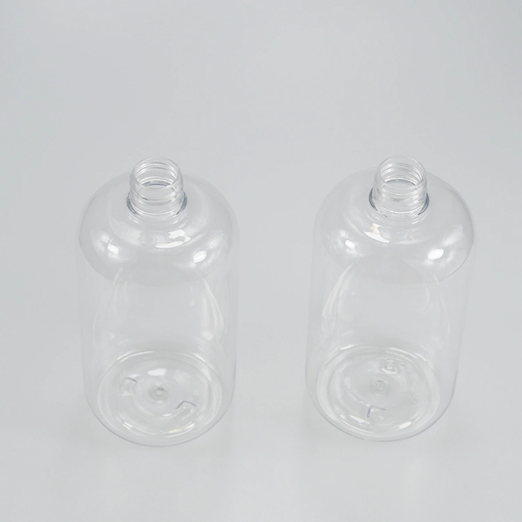 Factory 500ml Hand Wash Sanitizer Plastic Cosmetic Clear White Pet Bottle with Pump