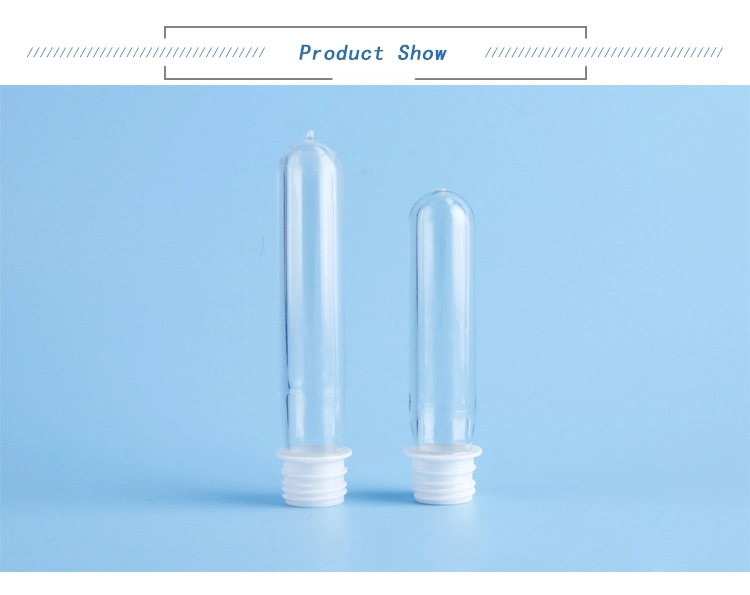 Food Grade Transparent Blue Custom Pet Preform for Plastic Bottle Mineral Water
