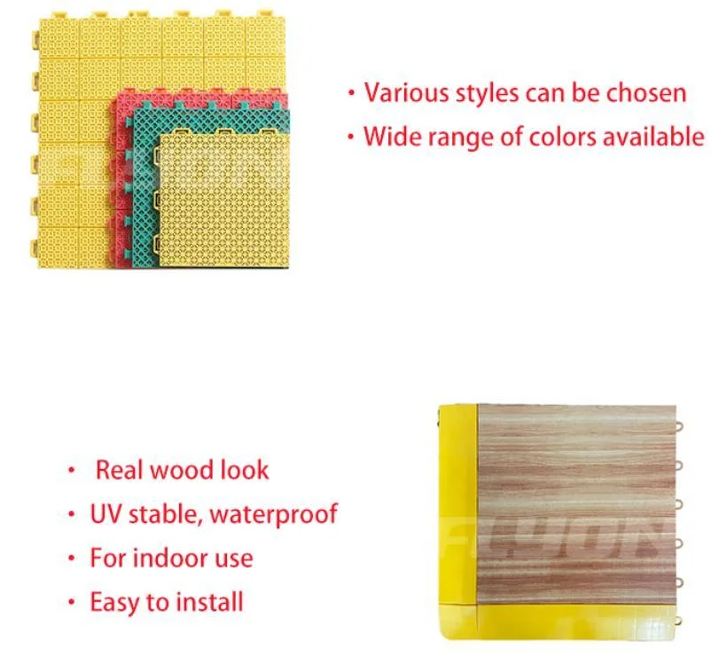 China Hot Sale Factory Price Colorful Modular Sport Court Tiles Plastic Mats Outdoor PP Interlocking Kindergarten Flooring