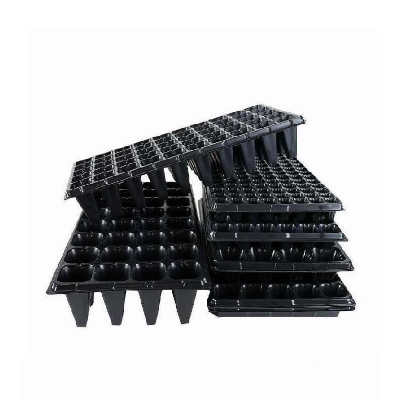 Widely Used Black Plastic Rice Seedling 128 Cells Seed Trays Plant Nursery Trays for Agriculture/Greenhouse/Farm/Garden