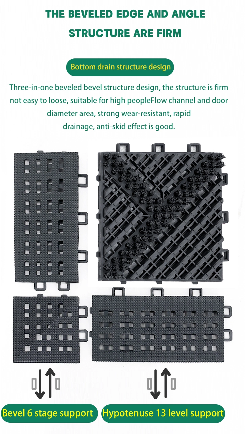 Dust and Snow Removal EVA Modular Door Mat Plastic Anti-Slip Entrance Doormat