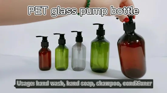 Amber Grey Luxury Eco Friendly Hand Soap Body Wash Pet Plastic Pump Shampoo and Conditioner Bottles with Pump